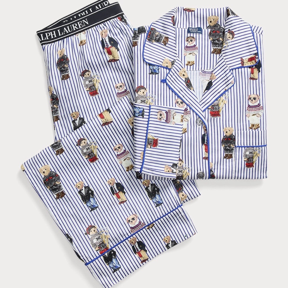 Polo Ralph Lauren Bear Print Pajama Set